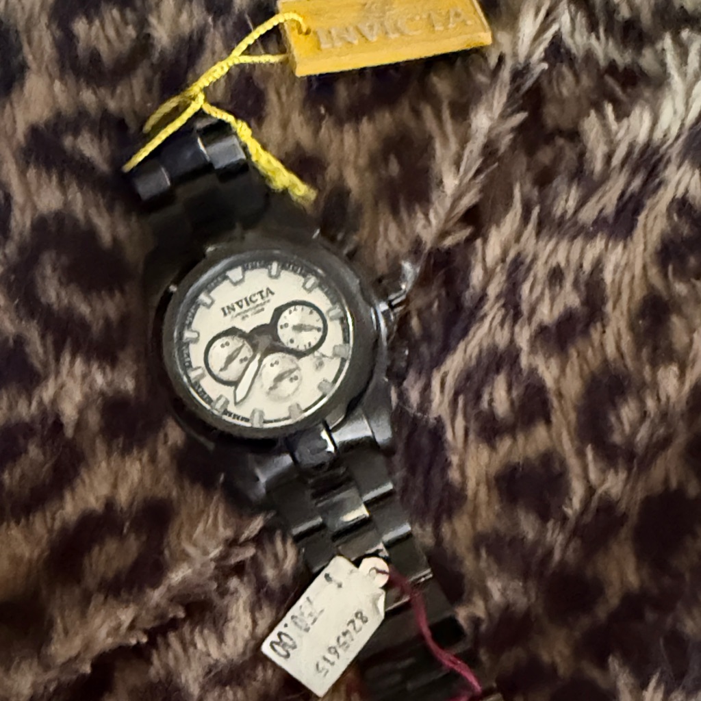 Invicta Black And White Chronograph Watch
